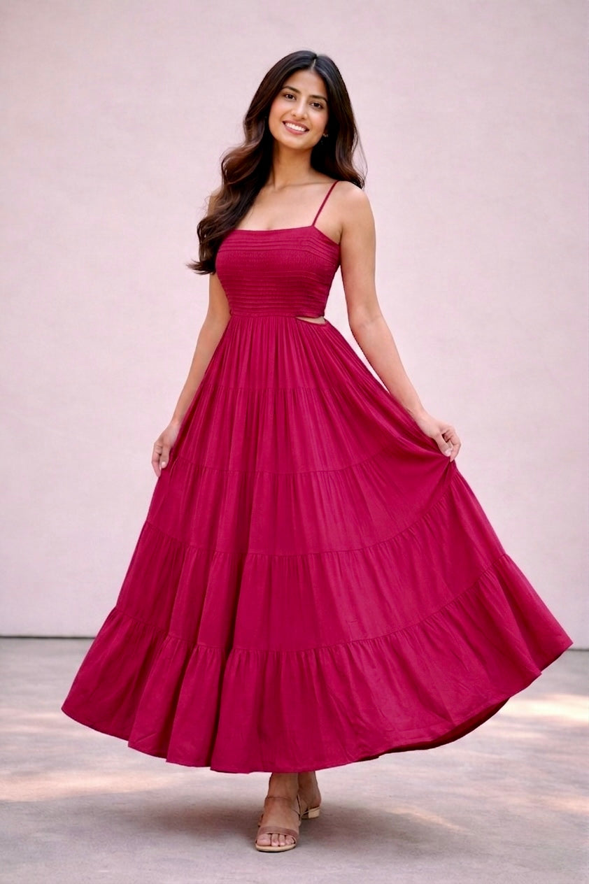 RAYA DRESS - Deep Pink