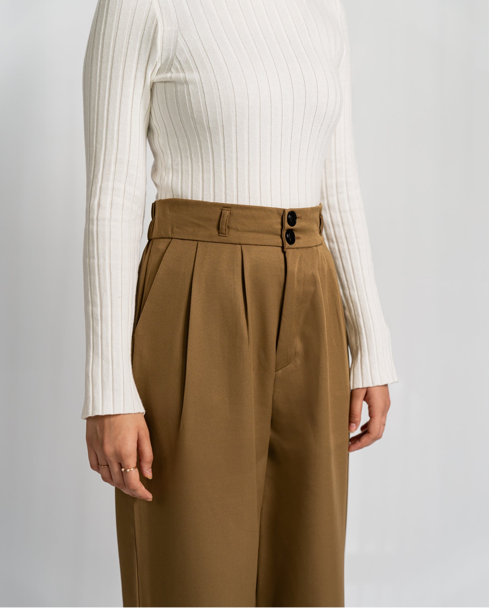 SEOUL TROUSERS - BROWN image 1