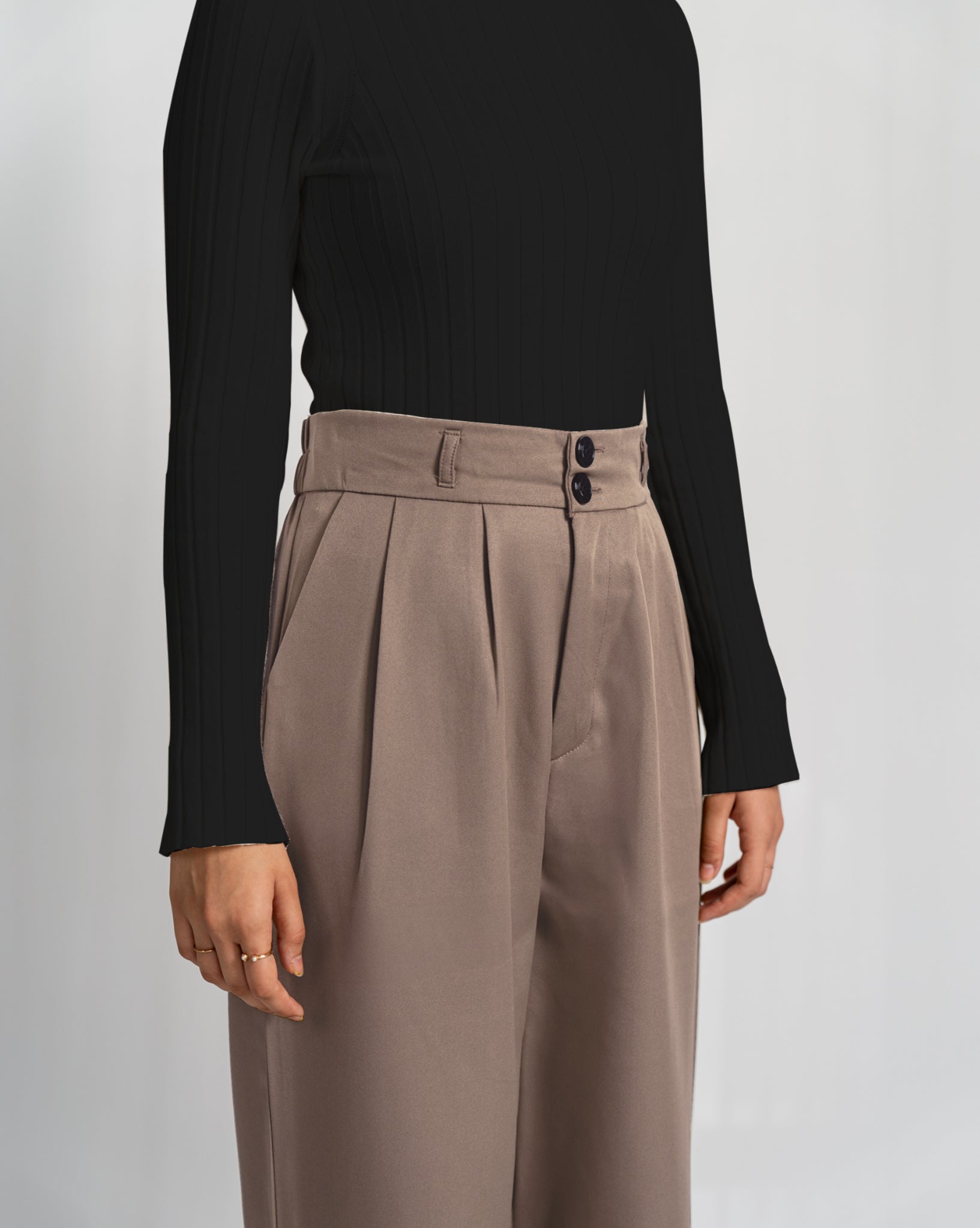 SEOUL TROUSERS - DARK TRUFFLE image 2