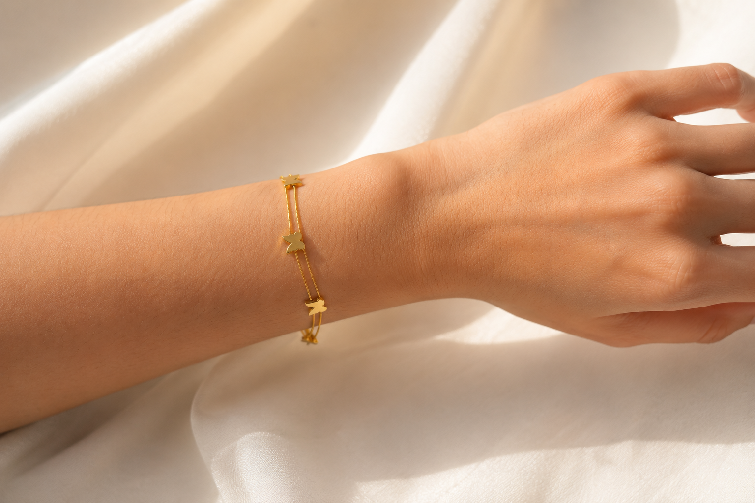 Butterfly Dual Layer Bracelet