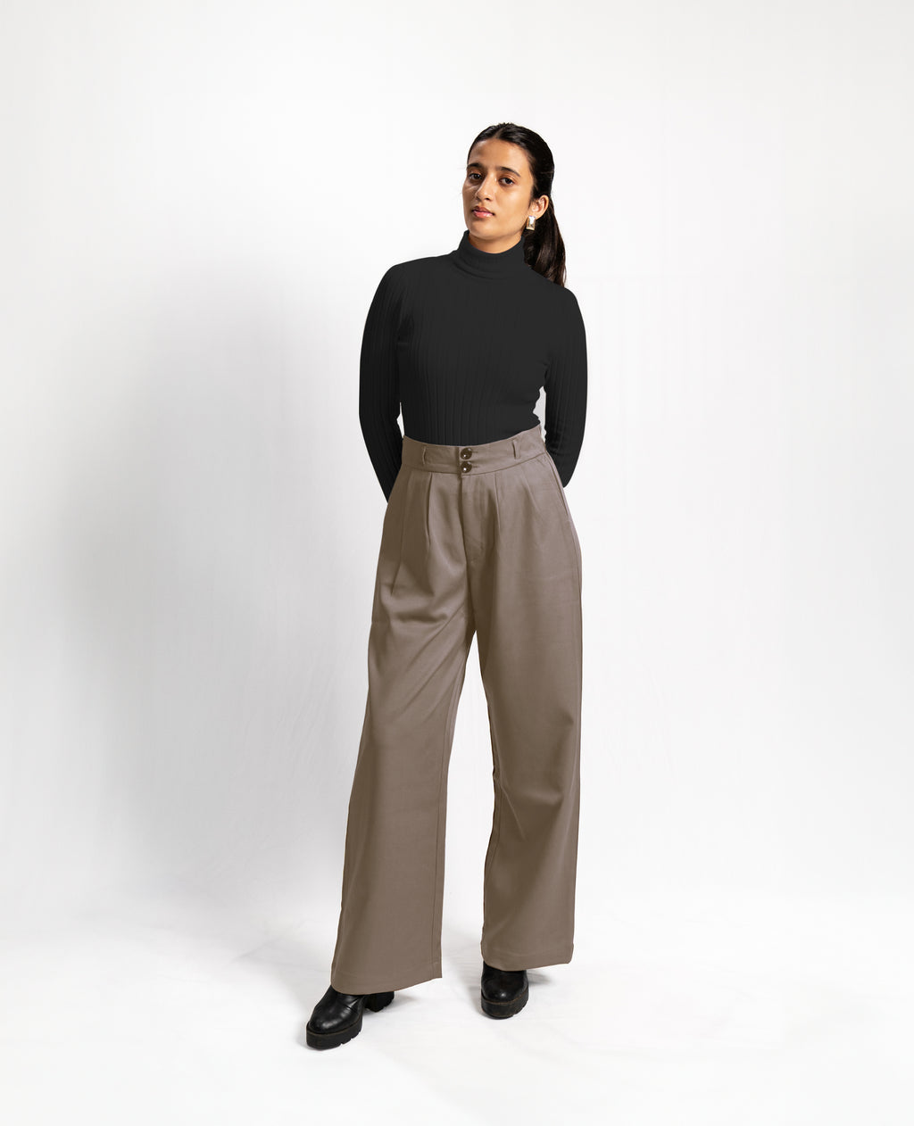 SEOUL TROUSERS - DARK TRUFFLE image 0