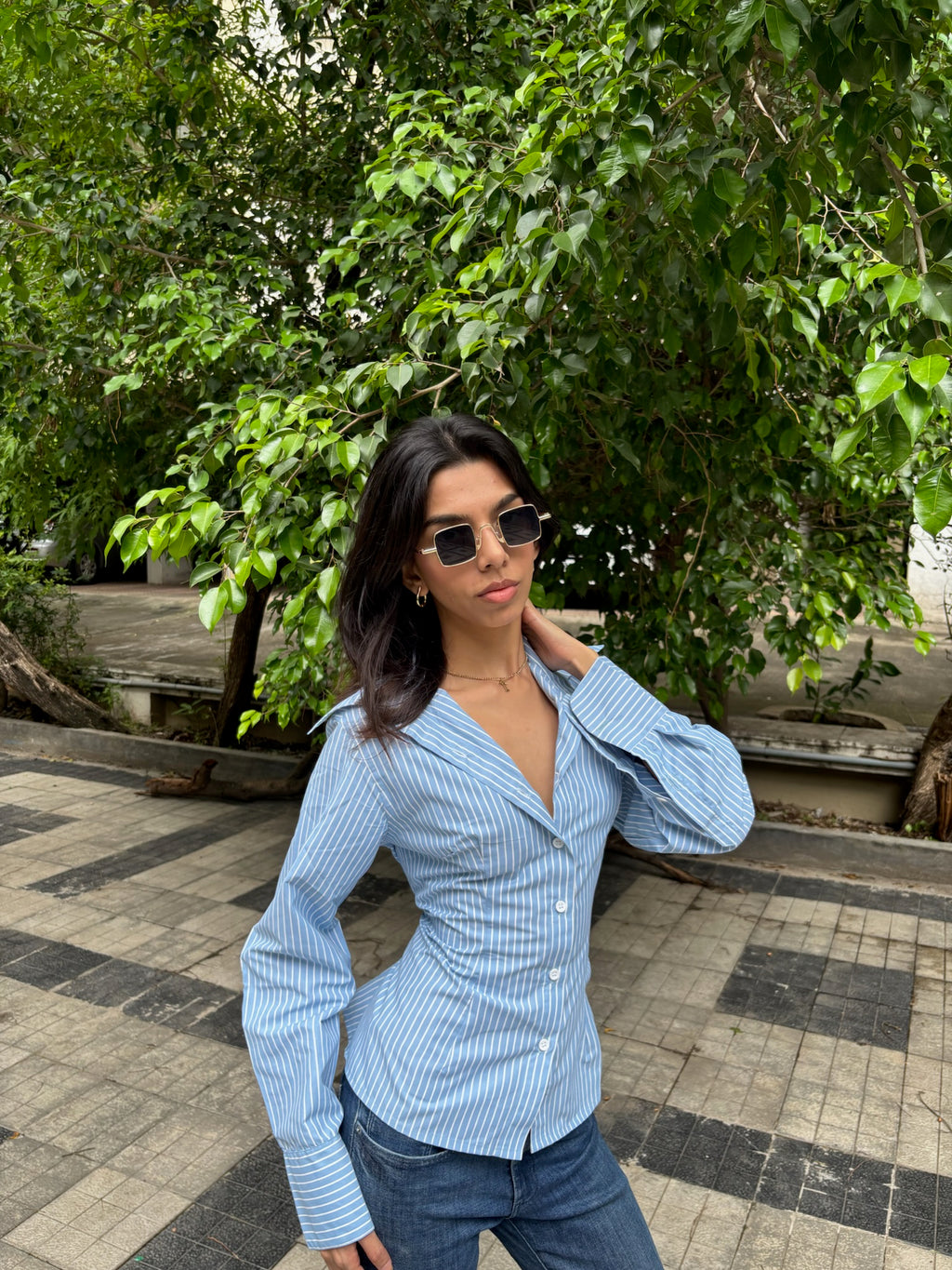 BIANCA SHIRT- Blue image 2