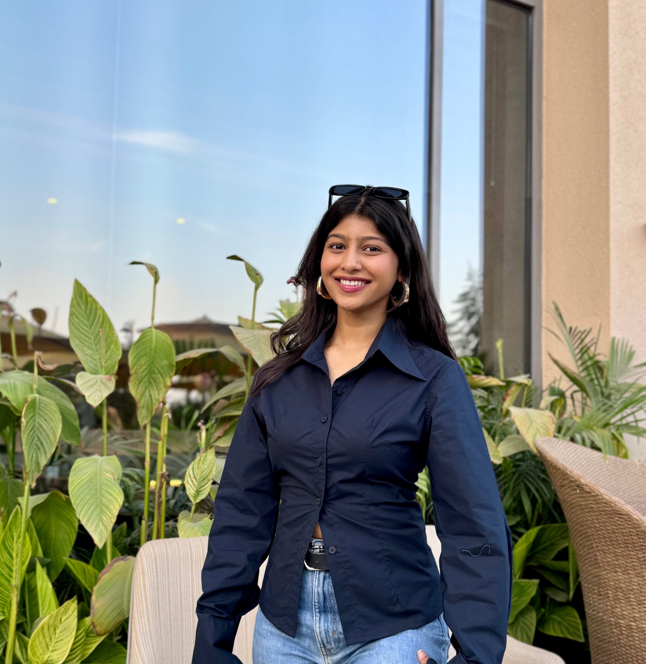 BIANCA SHIRT - Navy Blue