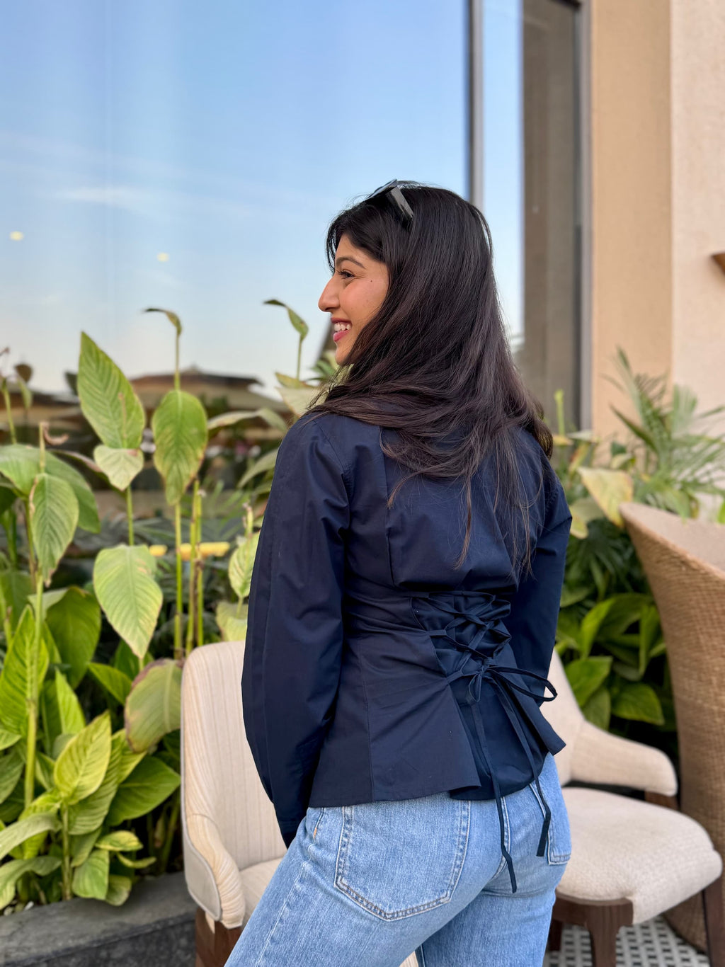 BIANCA SHIRT - Navy Blue