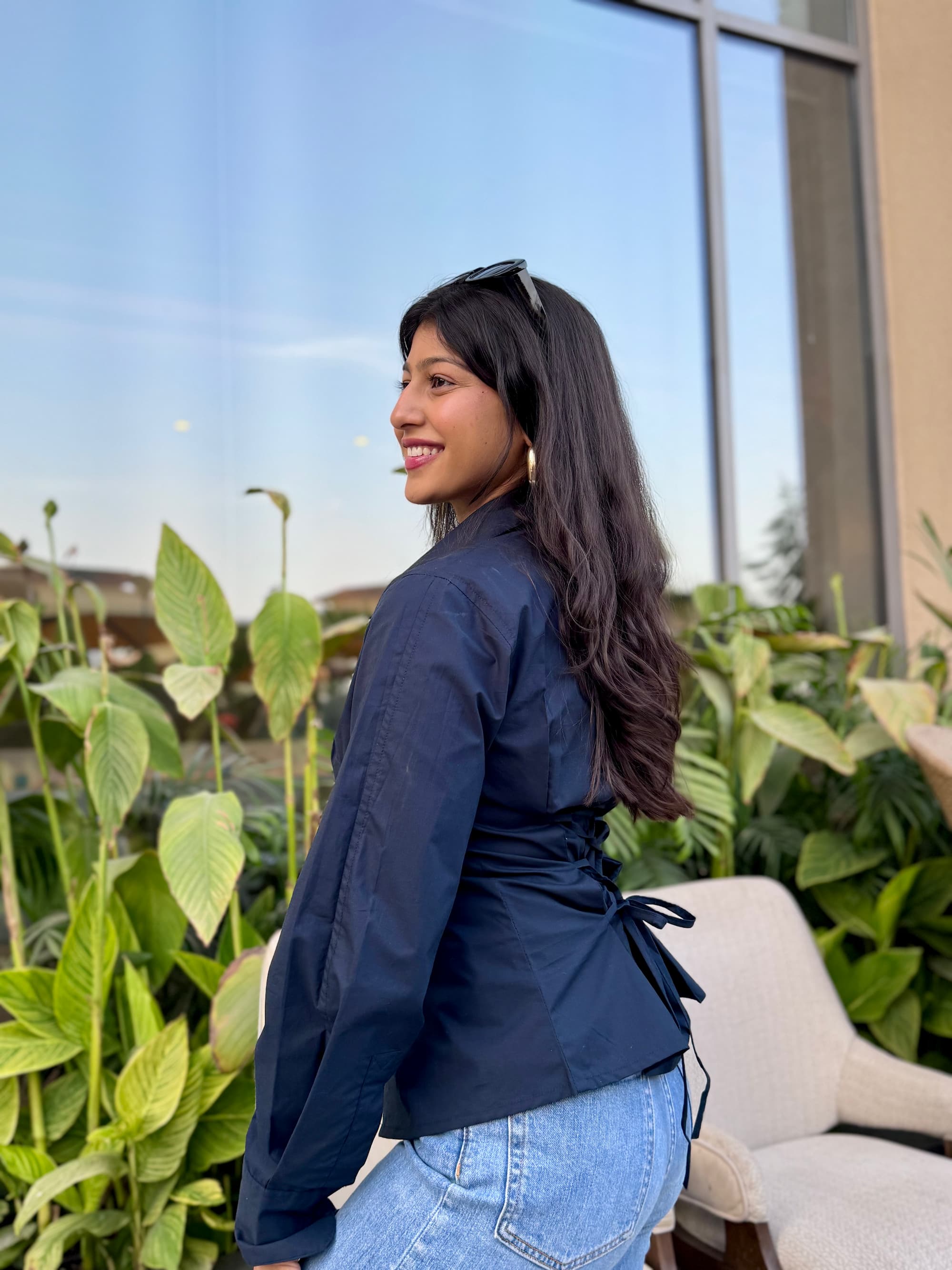 BIANCA SHIRT - Navy Blue